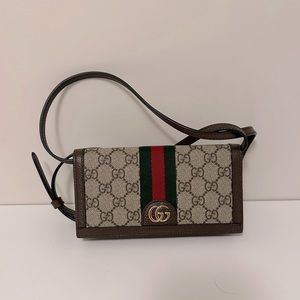 AUTHENTIC Gucci Ophidia GG Wallet on Strap Mini Belt Bag, Like New